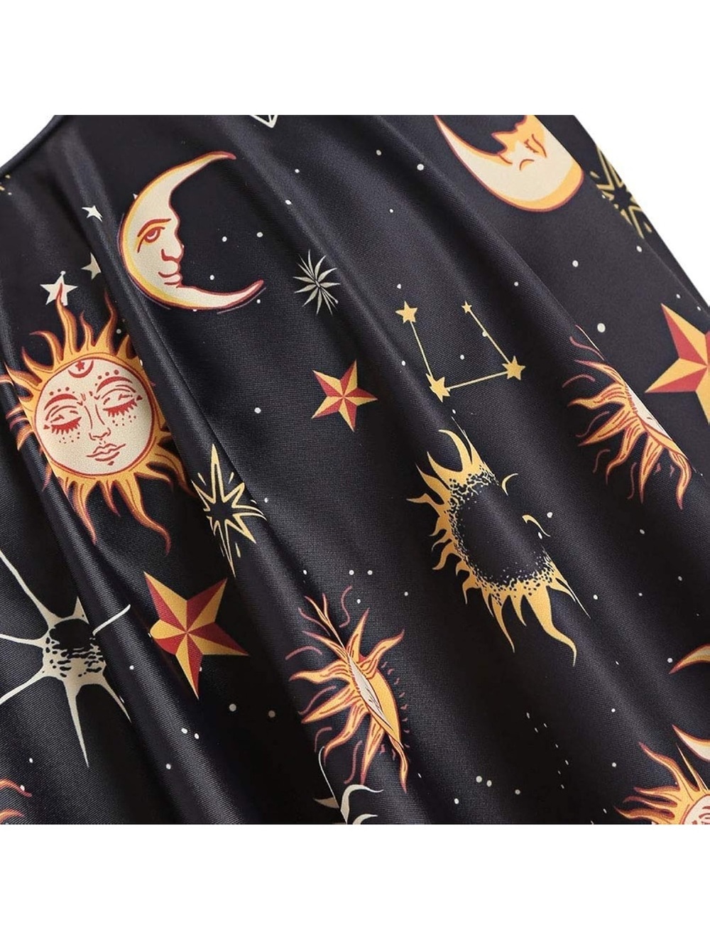 Sun Stars Moon Flounce High Waisted Tankini Swimsuit Black. 1938/bb7-1 - Picture 3 of 5